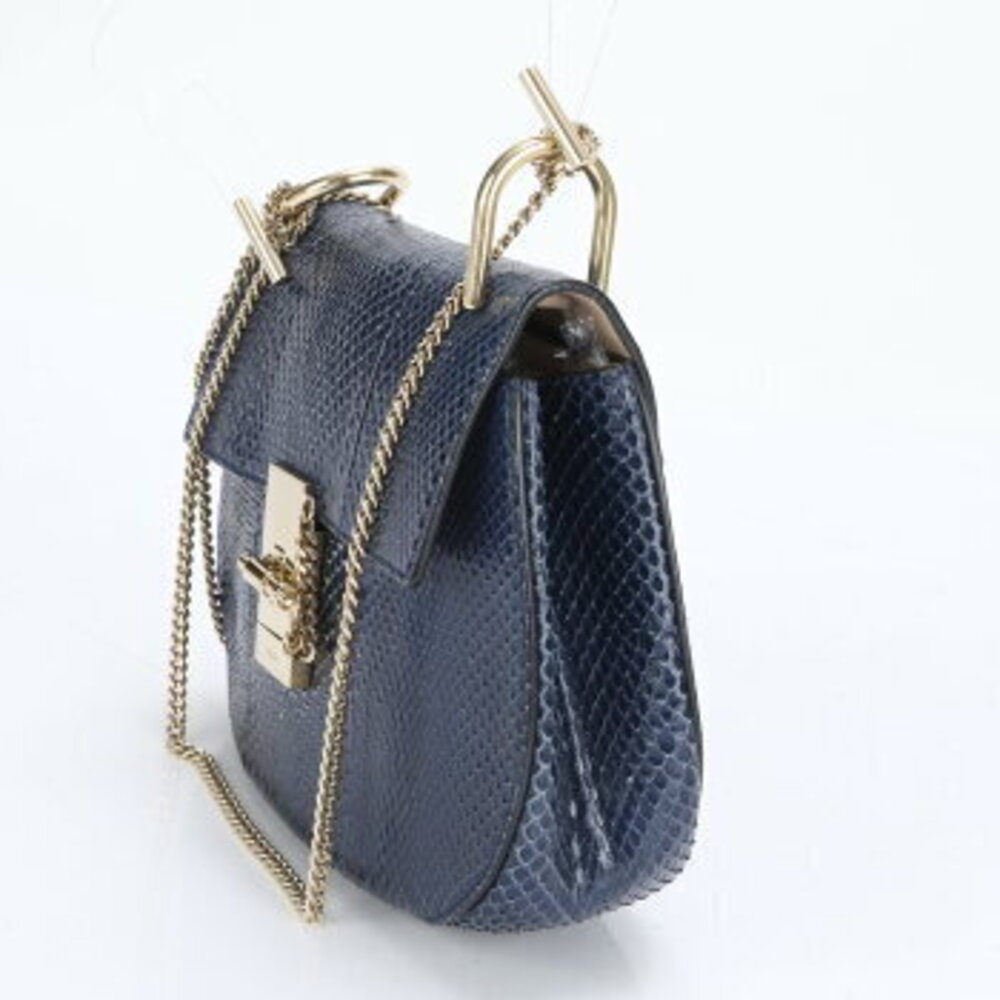 Chloe Drew python leather gold chain Shoulder Bag… - image 4